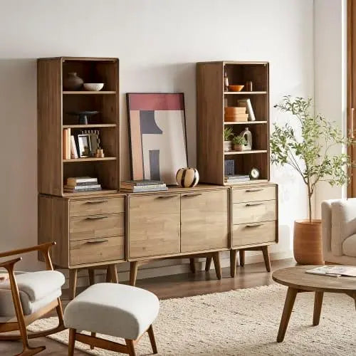 Japandi Small Wood Sideboard - Japandi