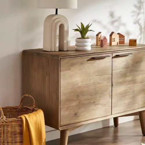 Japandi Small Wood Sideboard - Japandi
