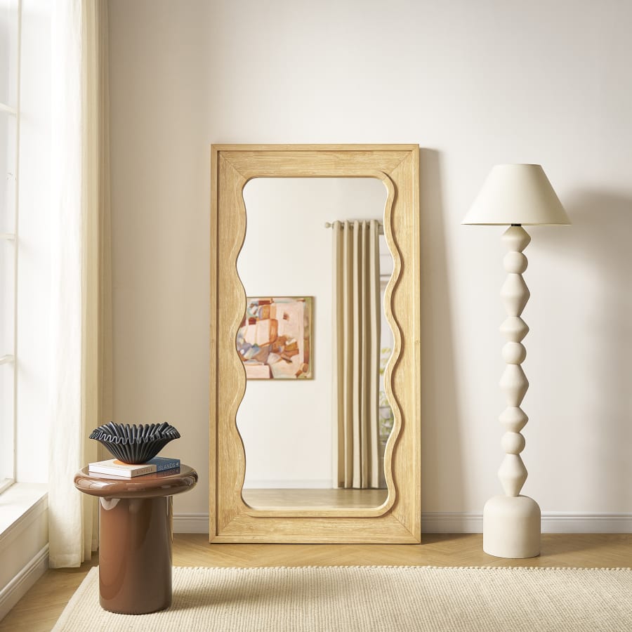 Japandi Large Wooden Mirror - Japandi