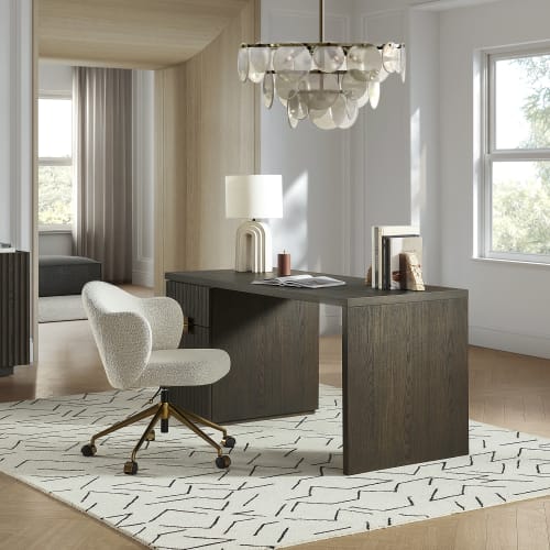 Japandi Black Wood Desk - Japandi