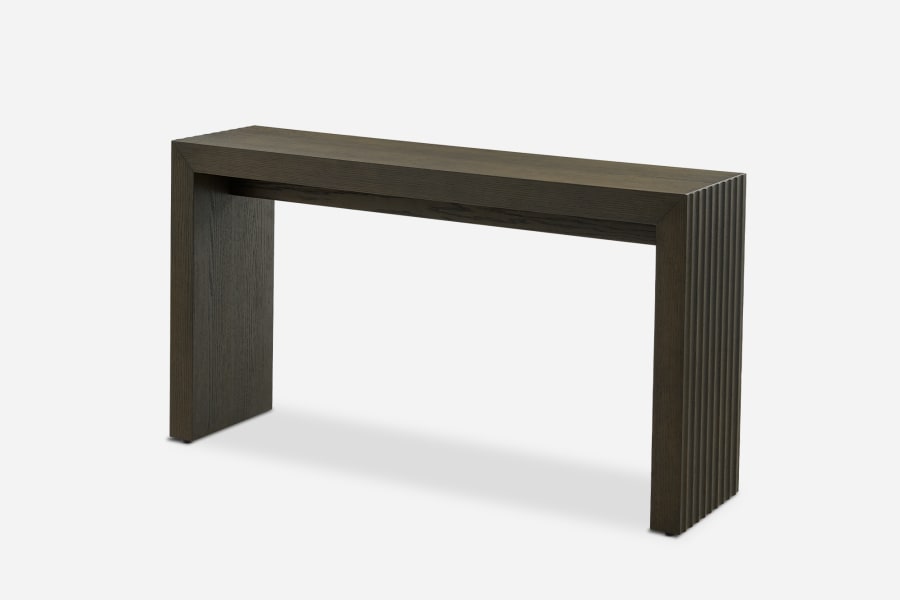 Japandi Black Wood Console Table - Japandi