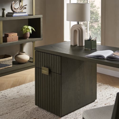 Japandi Black Wood Desk - Japandi