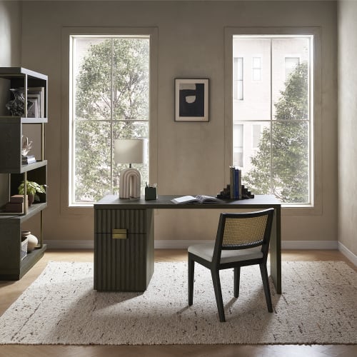 Japandi Black Wood Desk - Japandi