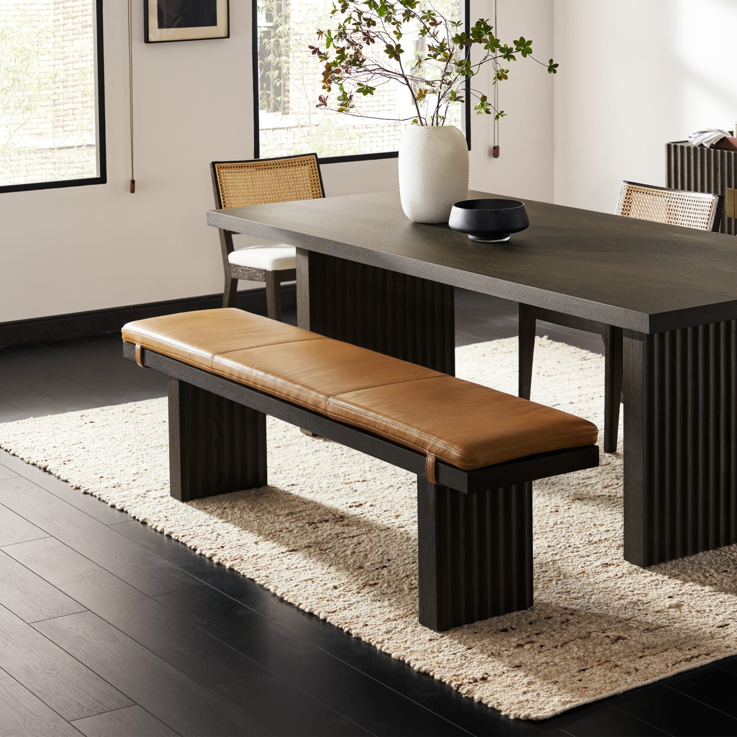 Japandi Bench with Cushion - Japandi