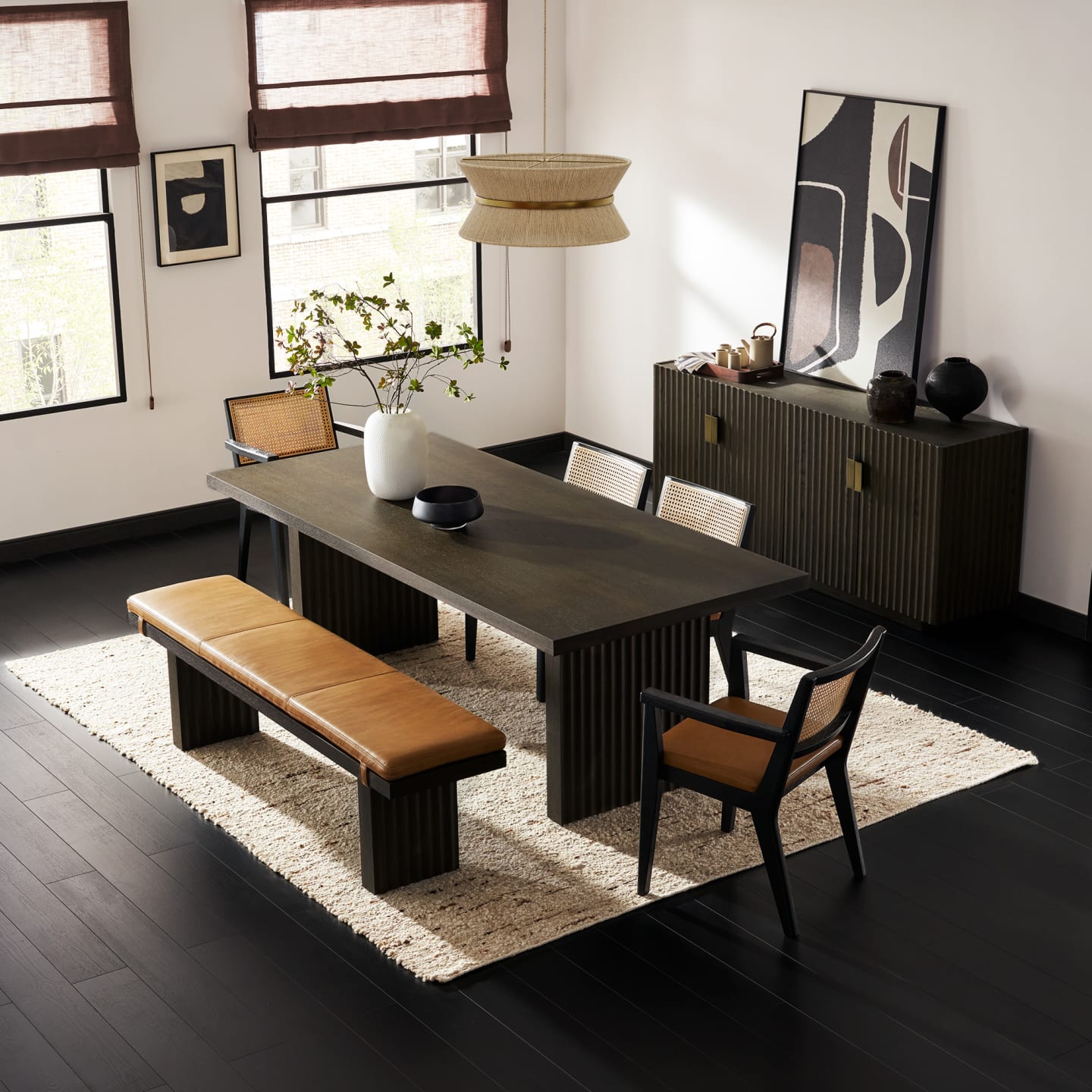Japandi Bench with Cushion - Japandi