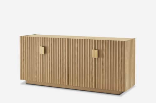 Japandi Fluted Panels Sideboard - Japandi