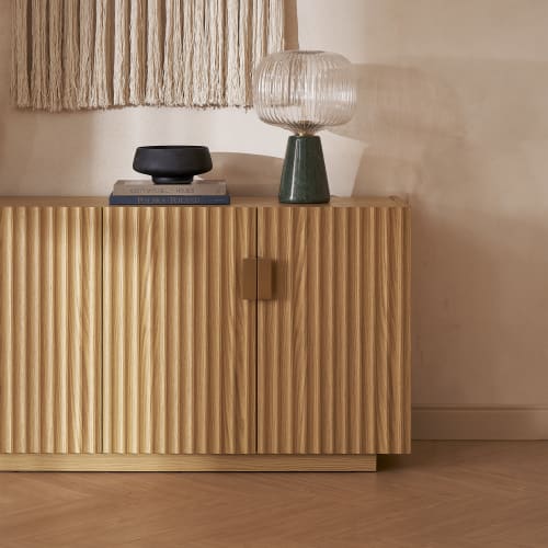 Japandi Fluted Panels Sideboard - Japandi