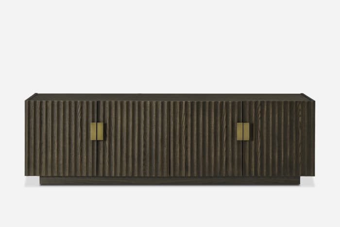 Japandi Black Wood TV Stand - Japandi
