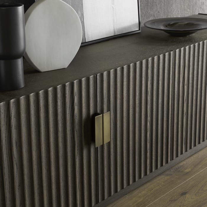 Japandi Black Wood TV Stand - Japandi