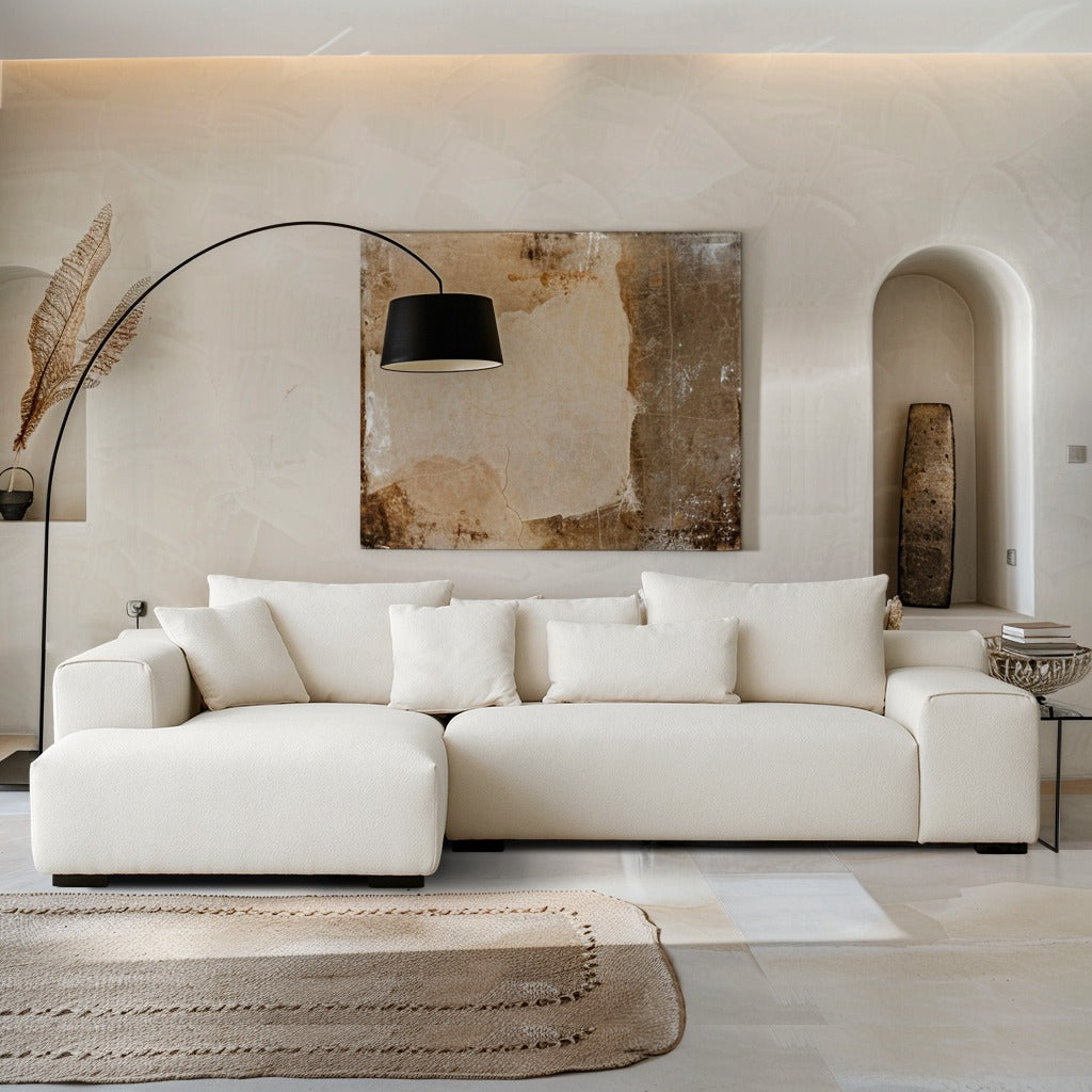 Japandi Wide Arm Sofa - Japandi