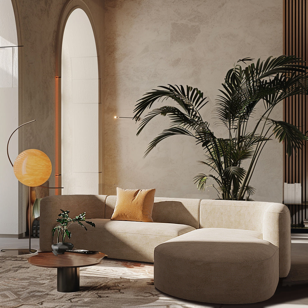 Japandi Velvet Sofa - Japandi