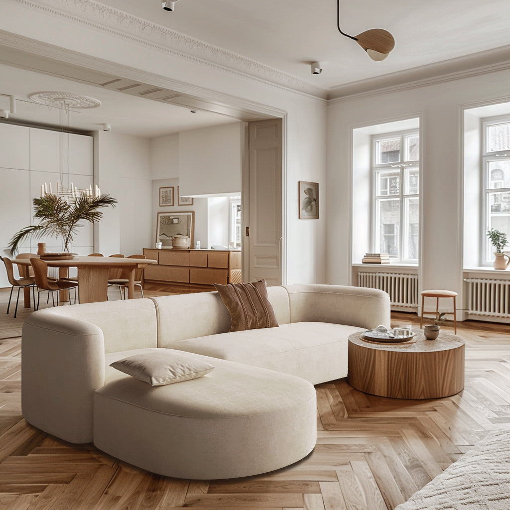 Japandi Velvet Sofa - Japandi