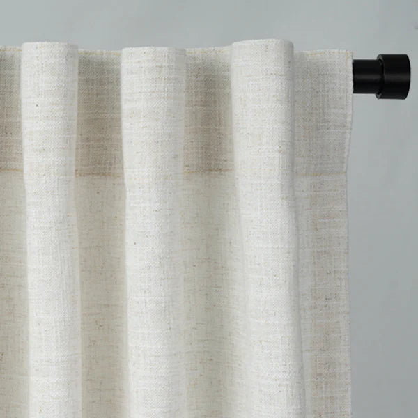 Japandi Linen Blackout Curtains | Soft Top - Japandi
