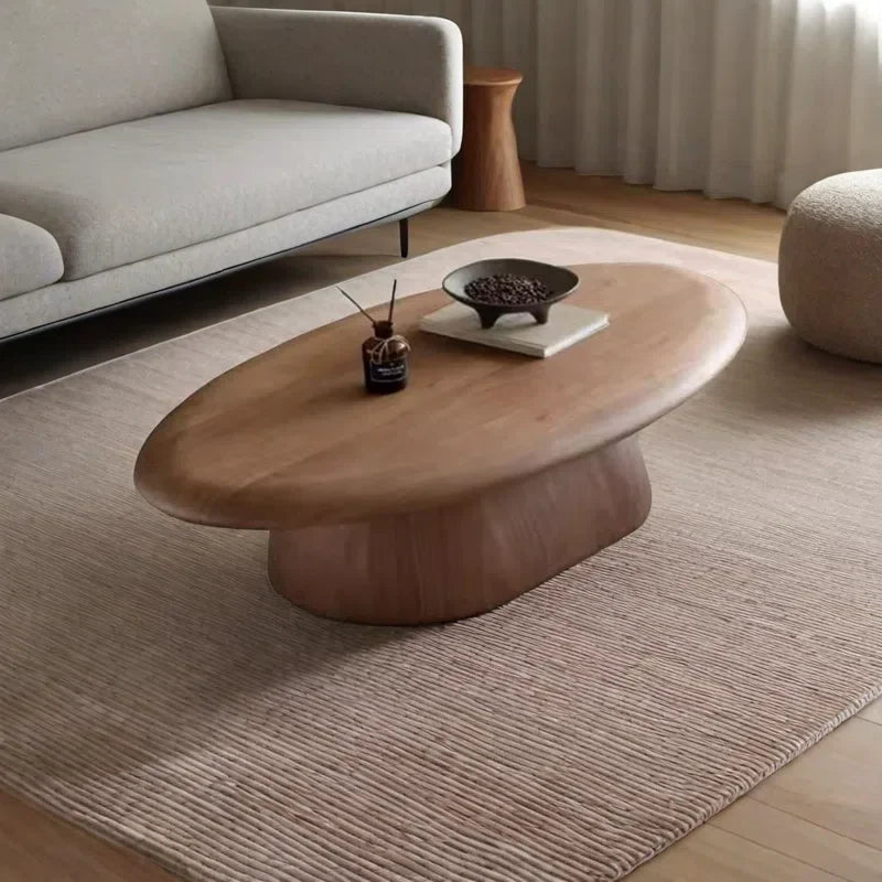 Vintage Oval Coffee Table - Jessica - Japandi