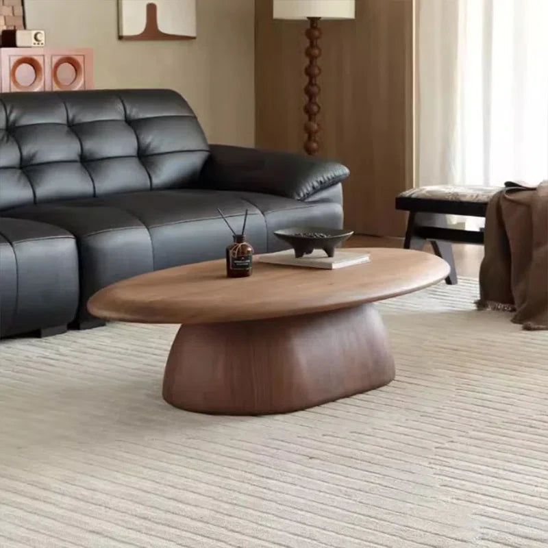 Vintage Oval Coffee Table - Jessica - Japandi
