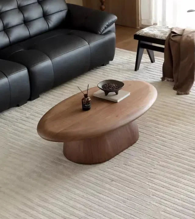 Vintage Oval Coffee Table - Jessica - Japandi