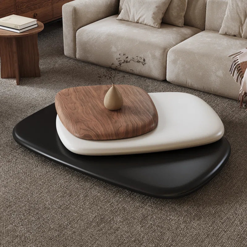 Swivel Modern Wood Coffee Table - Dusan - Japandi