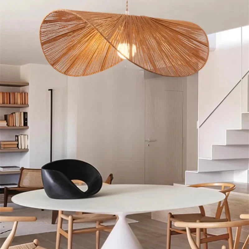 Japandi Curved Stone Pendant Light – Asalu - Japandi