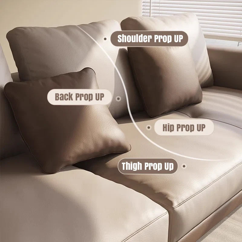 Square Arm Modular Japandi Sofa in Linen - Japandi