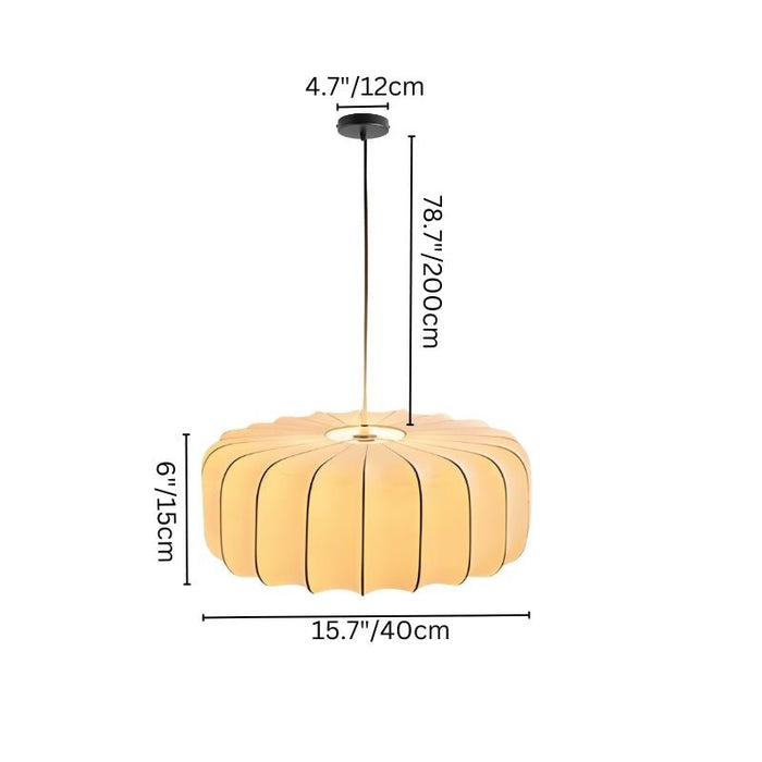 Japandi Textured Glass Pendant Light – Valma - Japandi