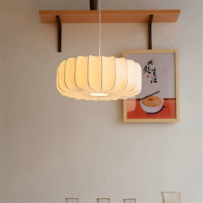 Japandi Textured Glass Pendant Light – Valma - Japandi
