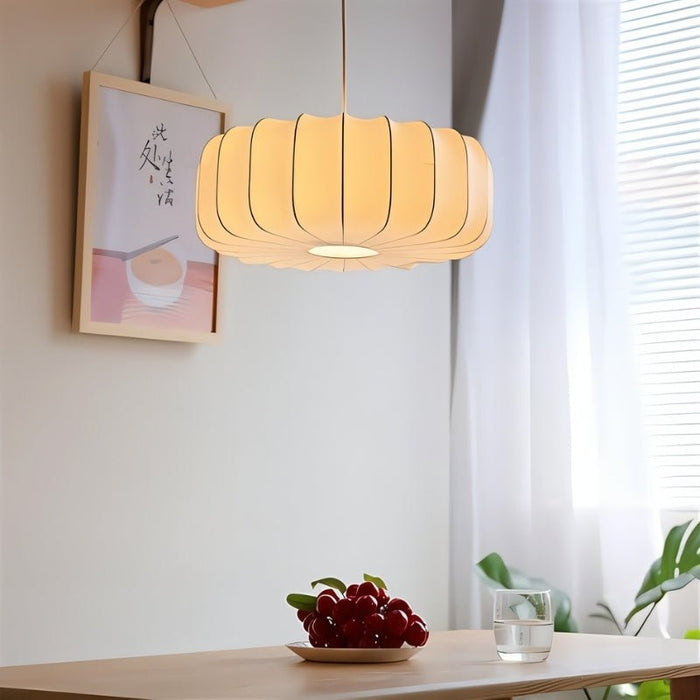 Japandi Textured Glass Pendant Light – Valma - Japandi