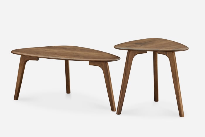 Japandi Wooden Coffee Table Set - Japandi