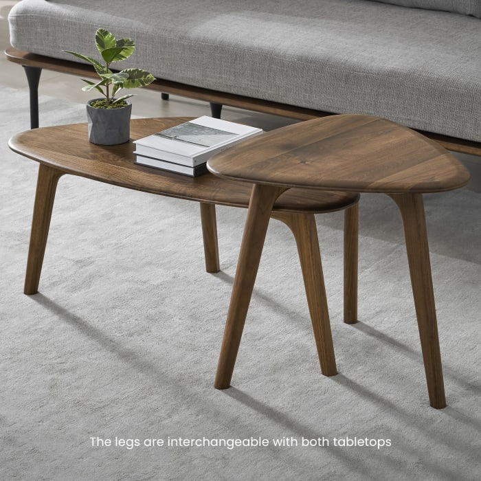 Japandi Wooden Coffee Table Set - Japandi