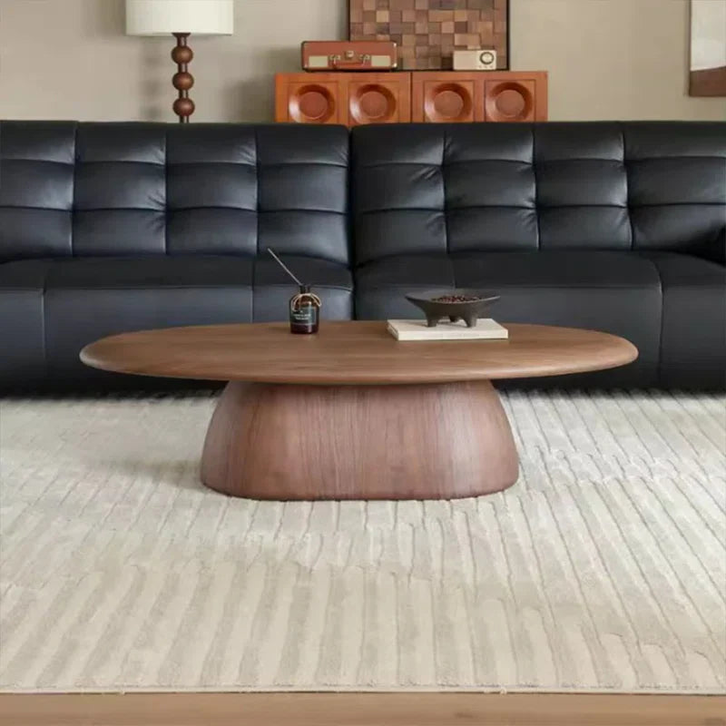 Vintage Oval Coffee Table - Jessica - Japandi