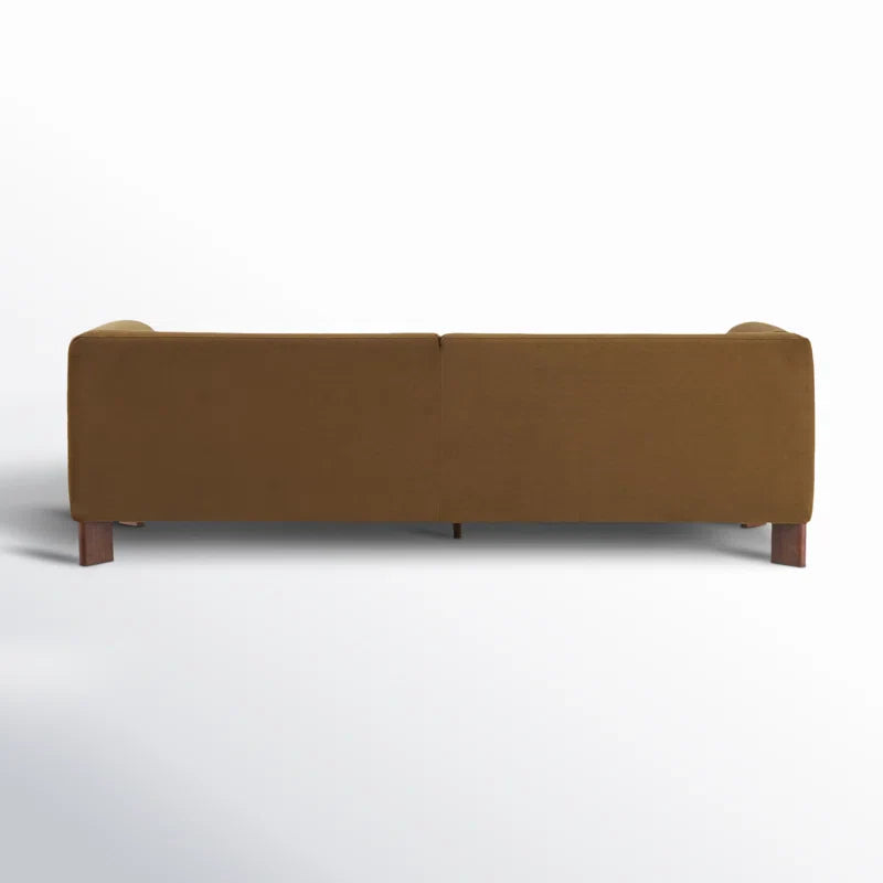 Modern Upholstered Japandi Sofa with Wood Legs - Japandi