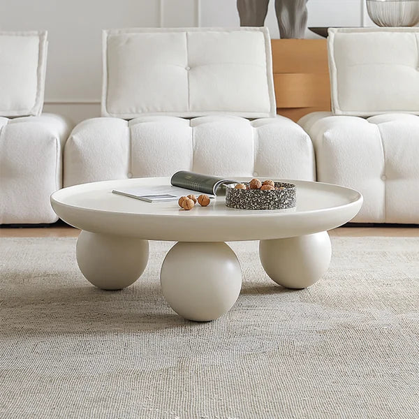 White Japandi Coffee Table - Japandi