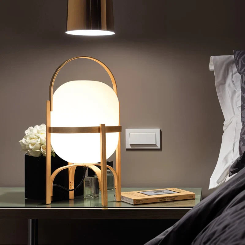 Japandi Dome-Shaped Ceramic Table Lamp – Mitsu - Japandi
