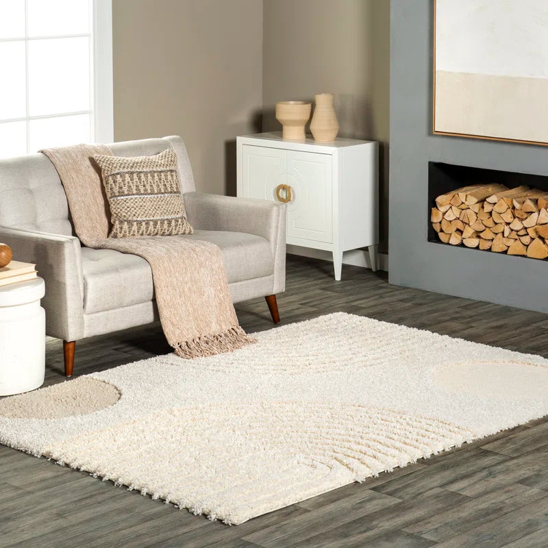 Japandi Abstract Shag Rug - Japandi