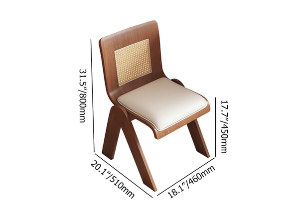 Japandi Walnut Dining Chair (x2) - Japandi