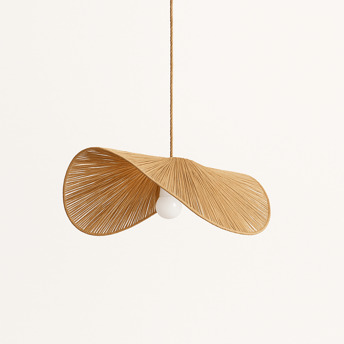 Japandi Curved Stone Pendant Light – Asalu - Japandi