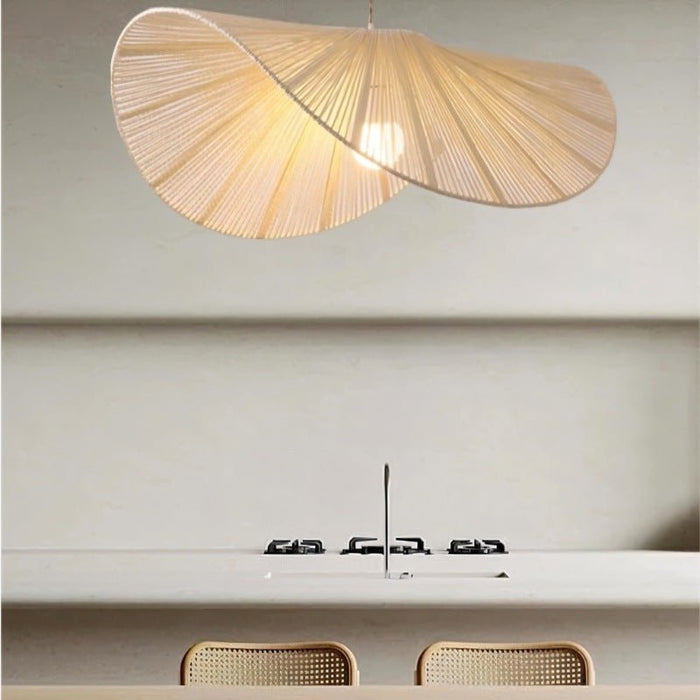 Japandi Curved Stone Pendant Light – Asalu - Japandi