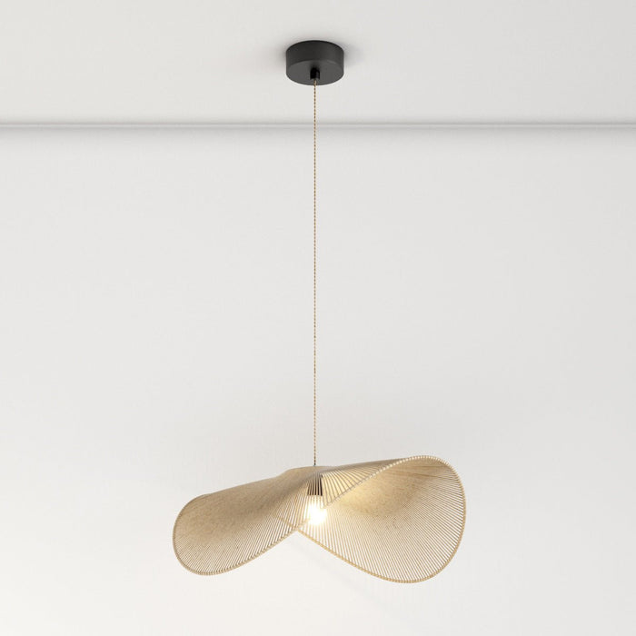 Japandi Curved Stone Pendant Light – Asalu - Japandi