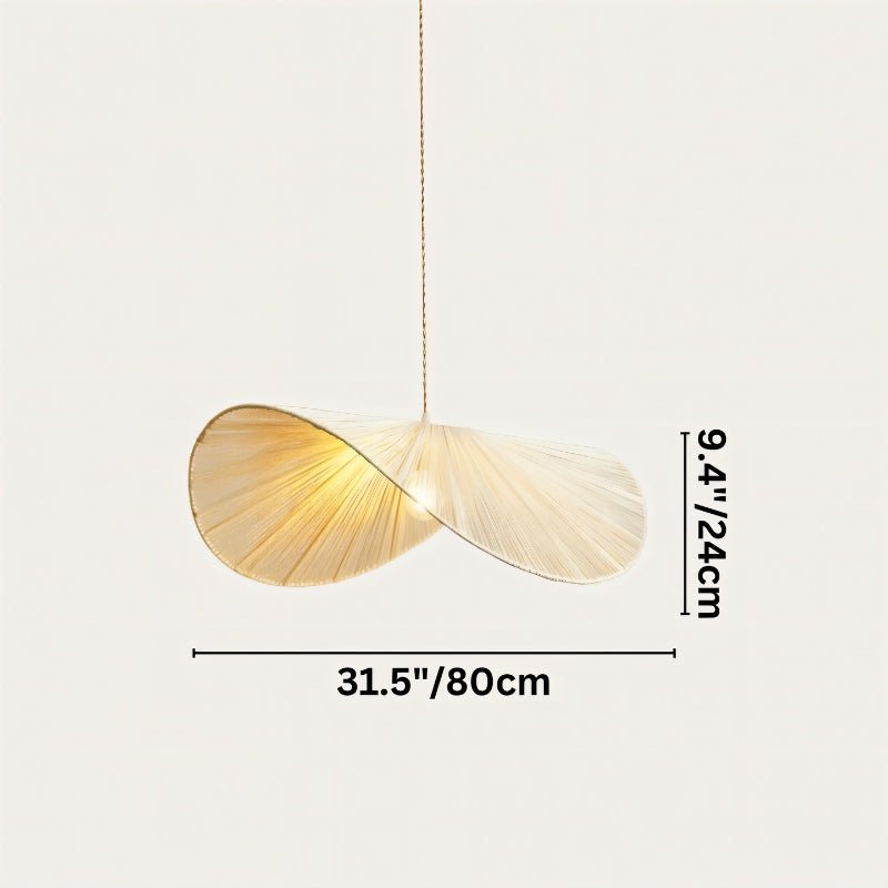 Japandi Curved Stone Pendant Light – Asalu - Japandi