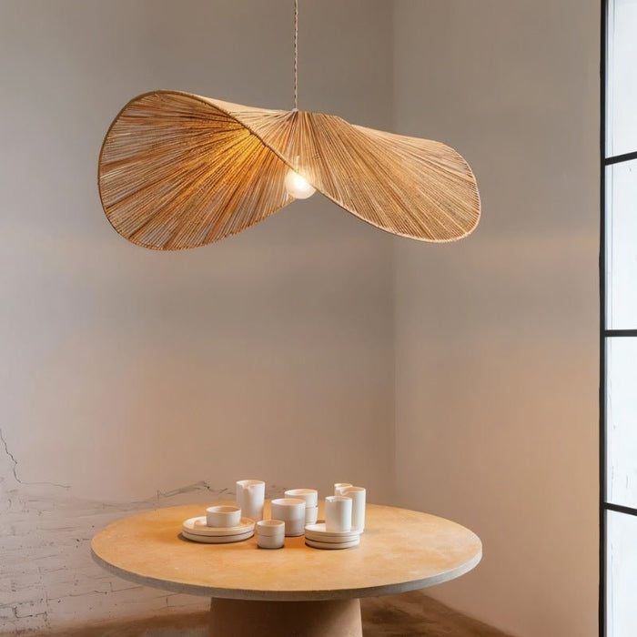 Japandi Curved Stone Pendant Light – Asalu - Japandi