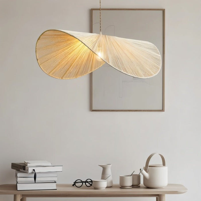 Japandi Curved Stone Pendant Light – Asalu - Japandi