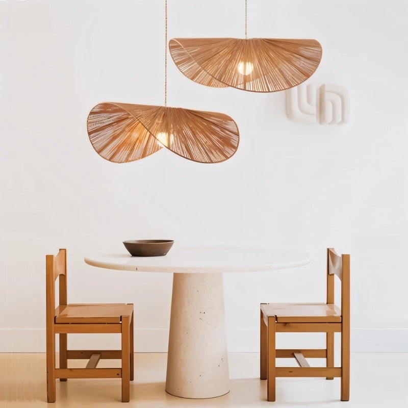 Japandi Curved Stone Pendant Light – Asalu - Japandi