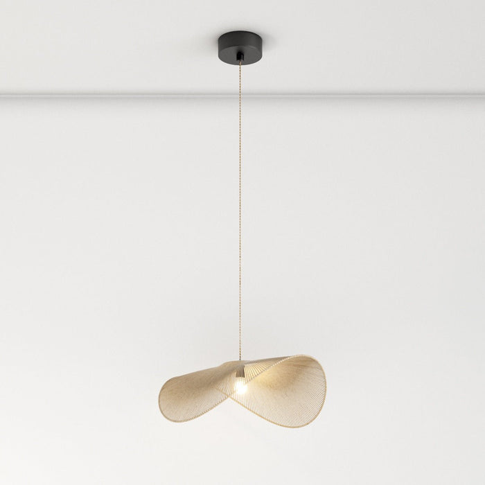Japandi Curved Stone Pendant Light – Asalu - Japandi