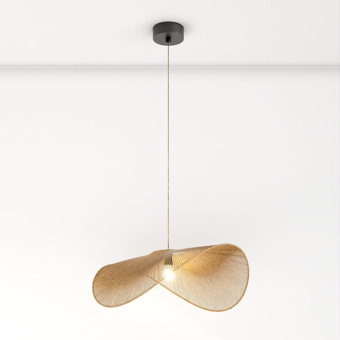Japandi Curved Stone Pendant Light – Asalu - Japandi
