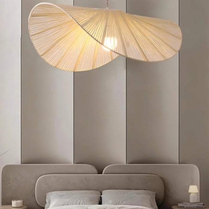 Japandi Curved Stone Pendant Light – Asalu - Japandi