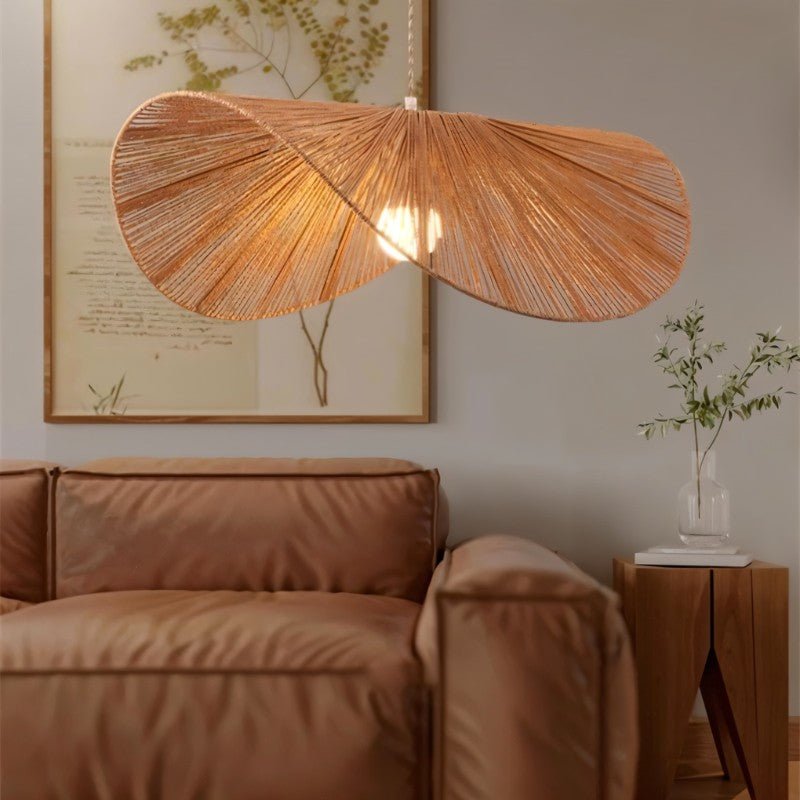 Japandi Curved Stone Pendant Light – Asalu - Japandi