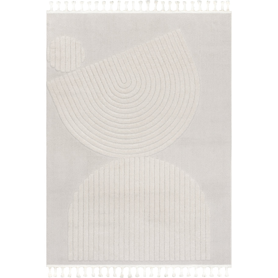 Japandi Arc Tasseled Rug - Japandi