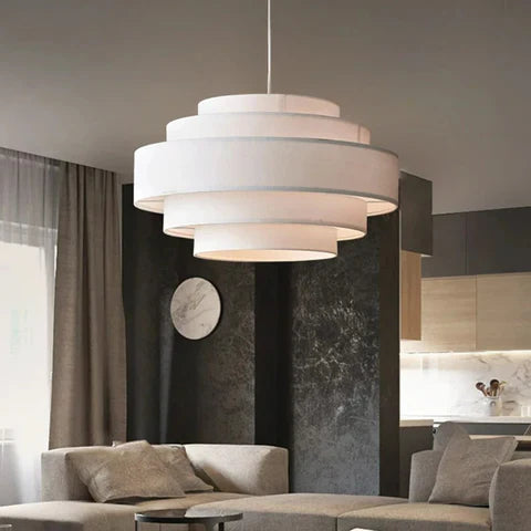 Japandi Stacked Ceramic Pendant Light – Laban - Japandi