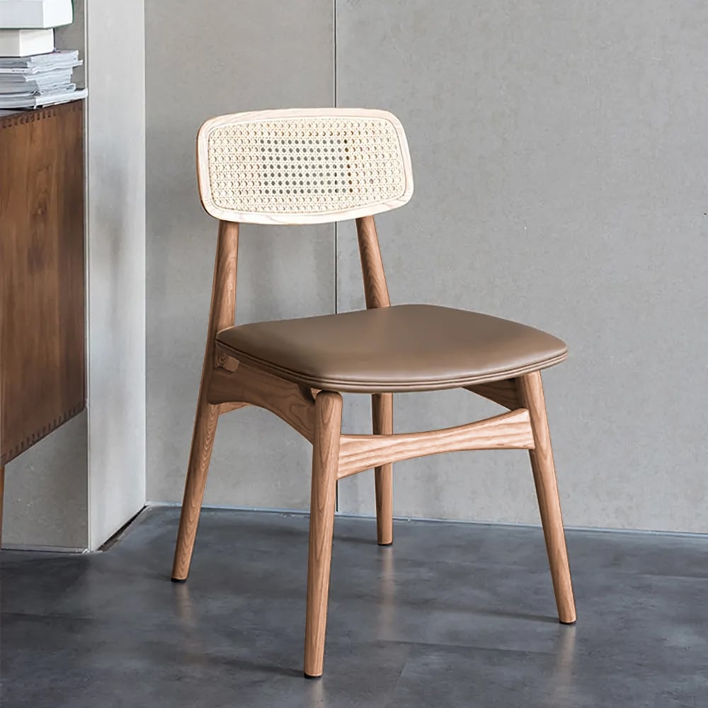 Japandi Faux Leather Chair (x2) - Japandi