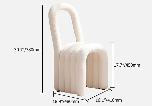 Japandi White Modern Chair (x2) - Japandi