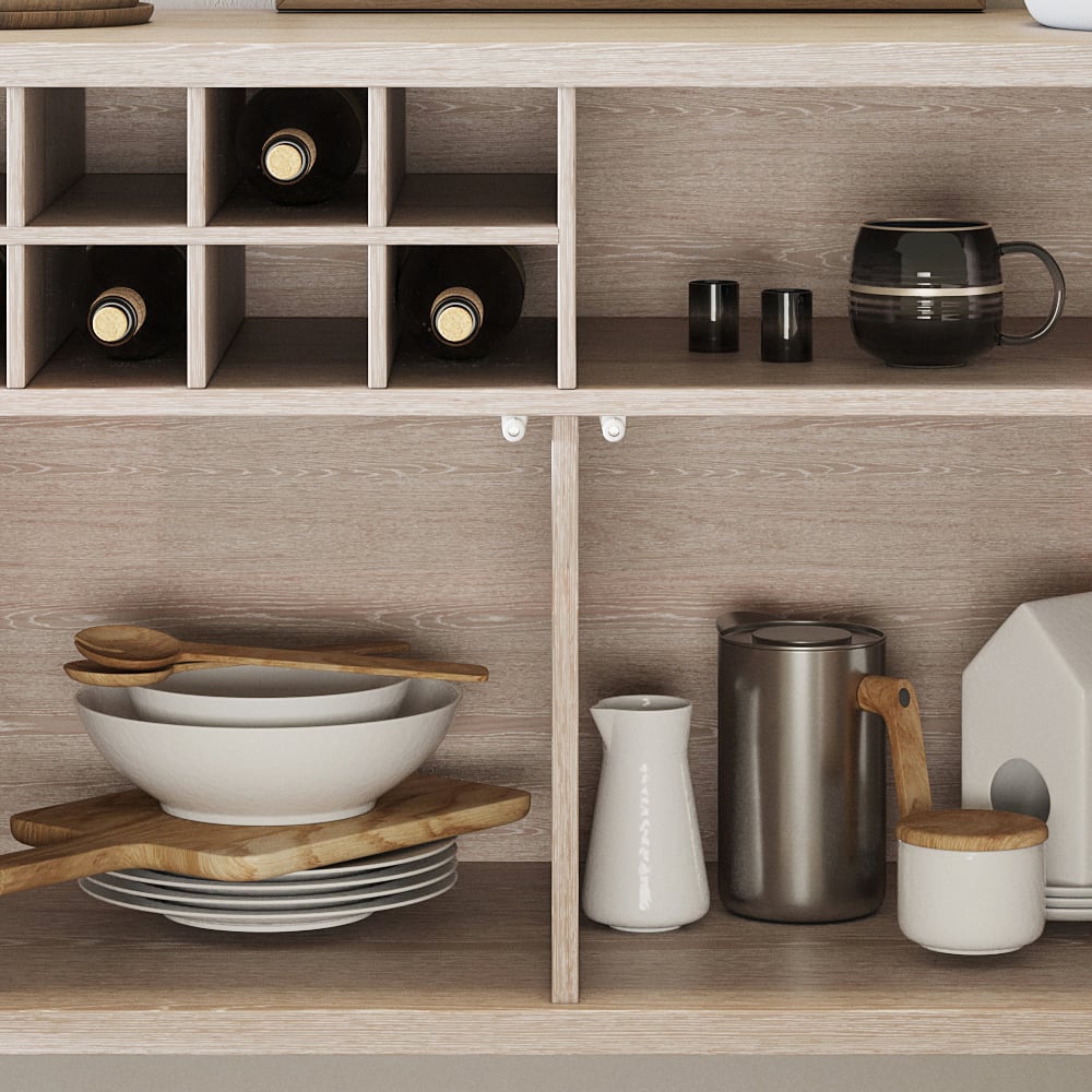 Japandi Tall Credenza - Japandi